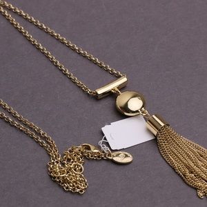Brook Brothers fringe long necklace 29” + 4” extend